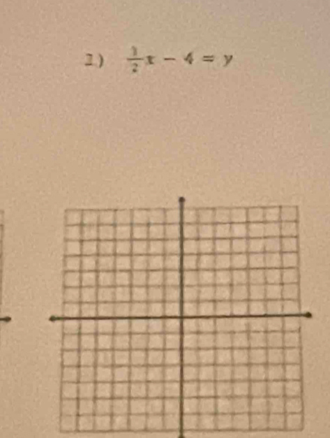 2 )  1/2 x-4=y