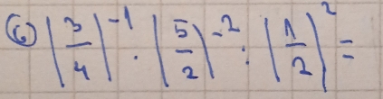 ( | 3/4 |^-1· | 5/2 |^-2:| 1/2 |^2end(vmatrix)^2=