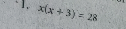 x(x+3)=28