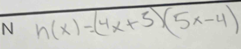 h(x)=(4x+5)(5x-4)