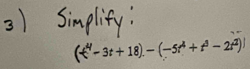 (−3t + 18). − (−5t+ tª − 2t²)|