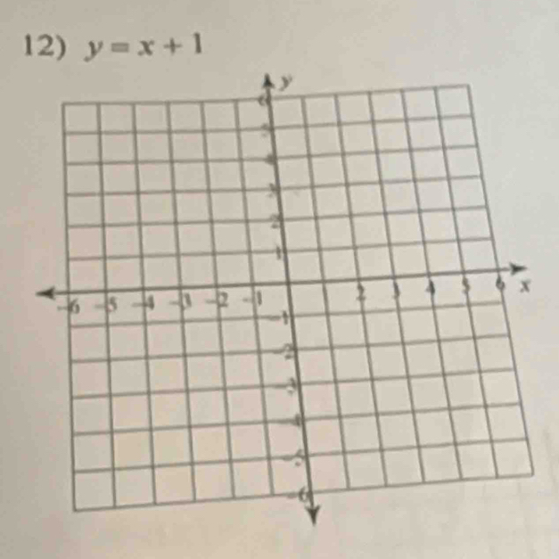 y=x+1