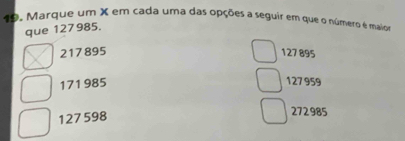 Resolvido:Marque um X em cada uma das opções a seguir em que o