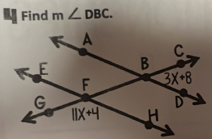 Find m∠ DBC.