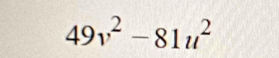 49v^2-81u^2