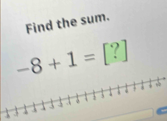 Find the sum.
-8+1=[?]