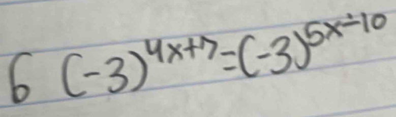 6(-3)^4x+7=(-3)^5x-10