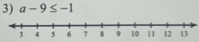 a-9≤ -1