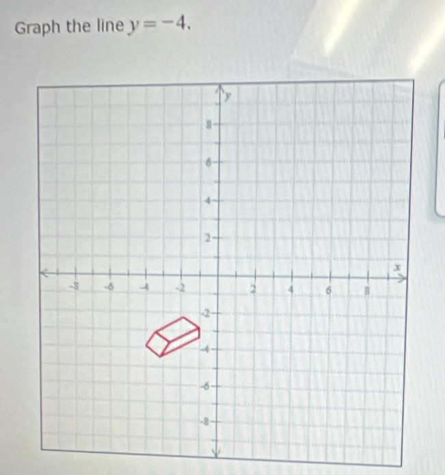 Graph the line y=-4.