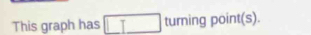 This graph has □ tuming point(s).