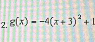 g(x)=-4(x+3)^2+1