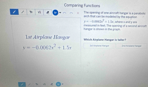 Solved: Comparing Functions 1 Tr V I^(The opening of one aircraft ...