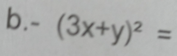 - (3x+y)^2=