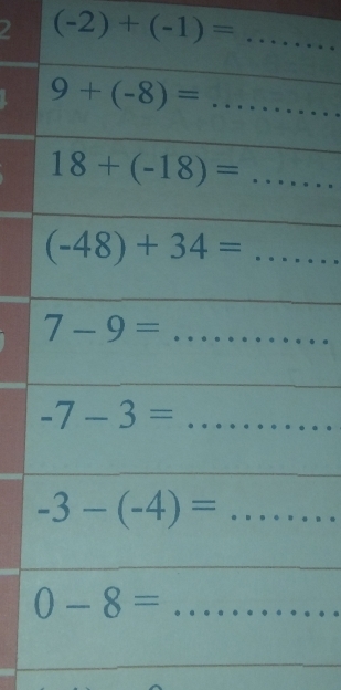 2 (-2)+(-1)= _
□  ...
_