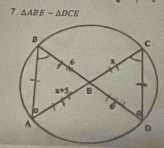 7 △ ABEsim △ DCE