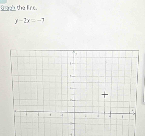 Graph the line.
y-2x=-7