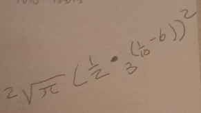 sqrt[2](π )( 1/2 · 3^((frac 1)10-6))^2