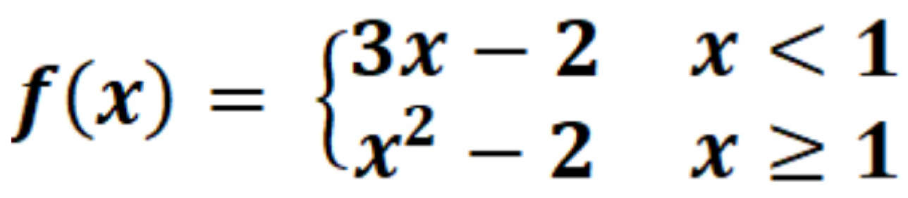 f(x)=beginarrayl 3x-2x<1 x^2-2x≥ 1endarray.