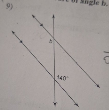 of angle b.