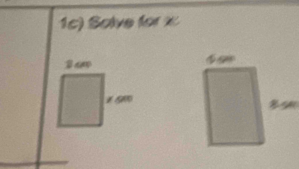 1c) Solve for x