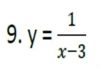 y= 1/x-3 