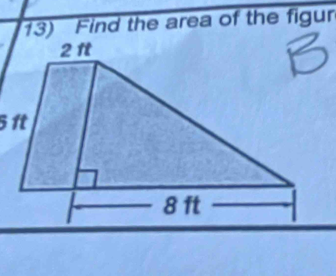 Find the area of the figur