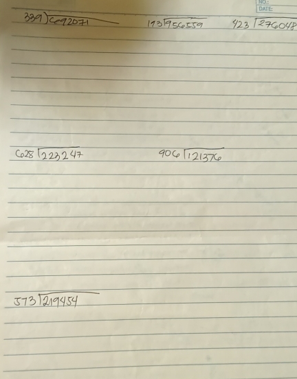 339)overline 492071 beginarrayr  17overline 956559endarray 559endarray 423sqrt(276048)
628sqrt(223247)
906sqrt(121376)
573sqrt(219454)