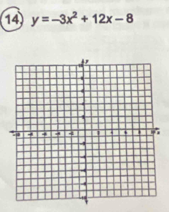 14 y=-3x^2+12x-8