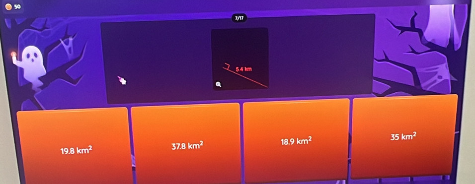 so
7/17
35km^2
19.8km^2
37.8km^2
18.9km^2