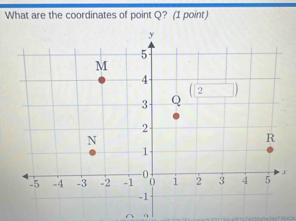 What are the coordinates of point Q? (1 point) 
mac%3D219dcaf81b74050d9e3dd73042b