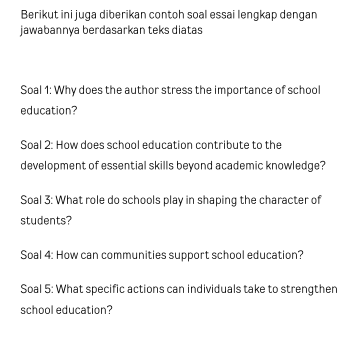 Telah dijawab:Berikut ini juga diberikan contoh soal essai lengkap ...