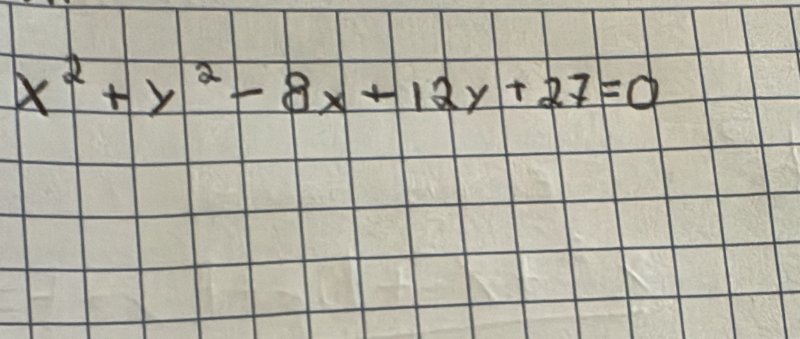 x^2+y^2-8x+12y+27=0