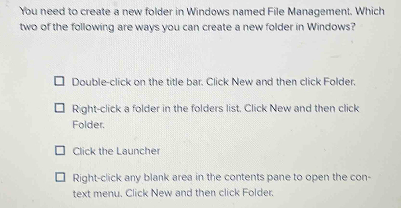 Solved: You need to create a new folder in Windows named File ...