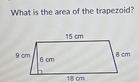 What is the area of the trapezoid?