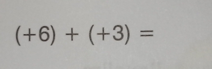 (+6)+(+3)=