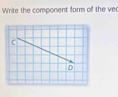 Write the component form of the vec