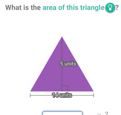 What is the area of this triangle? 
2