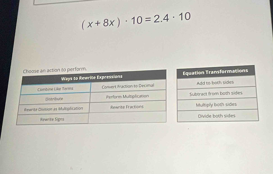 (x+8x)· 10=2.4· 10