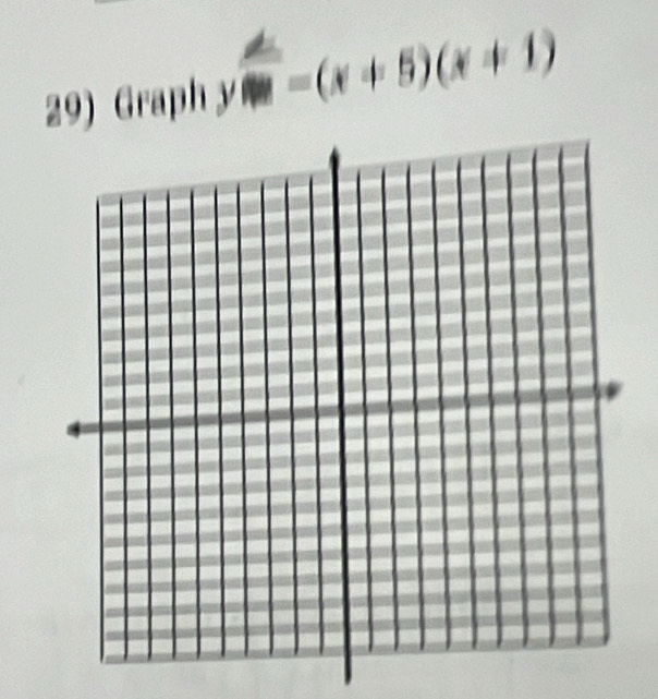 Graph y=-(x+5)(x+1)