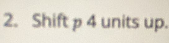 Shift p 4 units up.