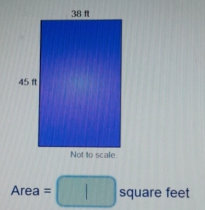 Area = square feet