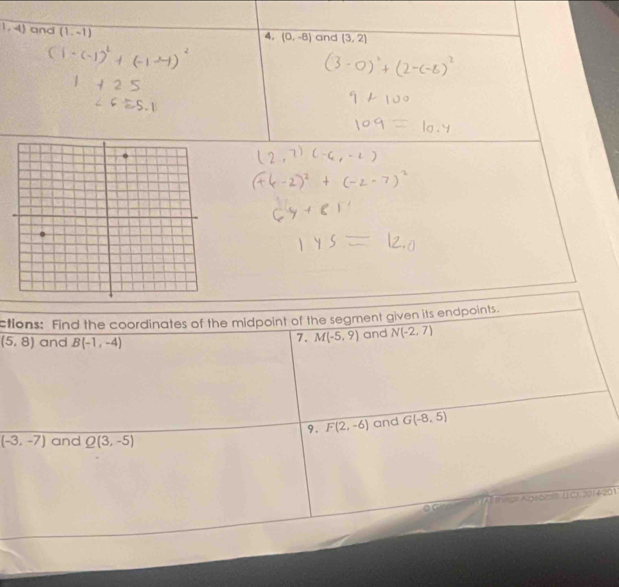 and (1,-1)
4. (0,-8) and (3,2)
cti
201