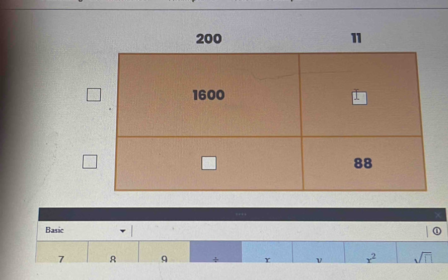Basic ⑪
7 8 9 + r ν x^2 sqrt(□ )