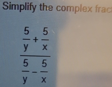 Simplify the complex frac