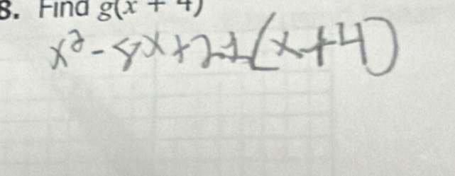 Find g(x+4)