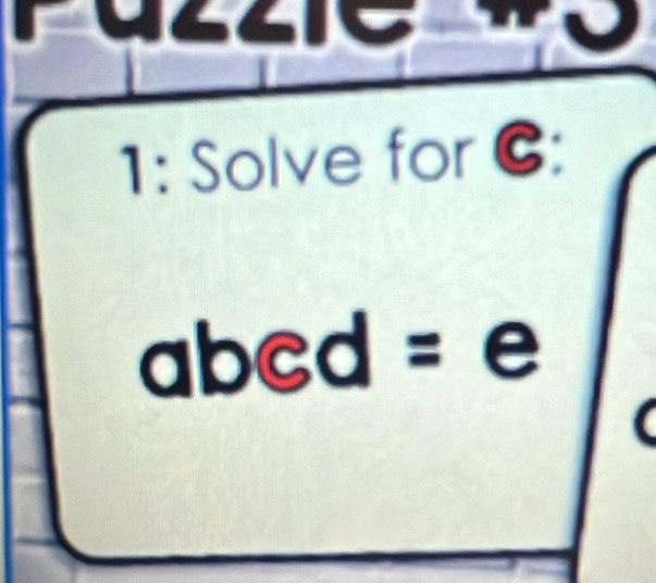 1: Solve for C :
=0