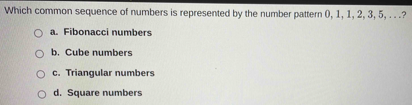 Solved: Which common sequence of numbers is represented by the number ...
