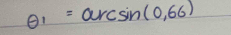 θ _1=arcsin (0.66)