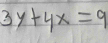 3y+4x=9