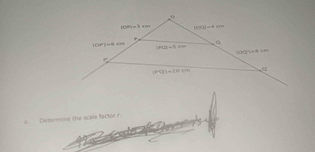 a Determine the scale factor r.